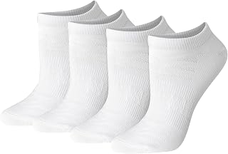 Hanes Women's Ankle Socks, 4 Pairs, Moves Seamless Stretch, Compression Arch, Stays Put, Seamless Toe