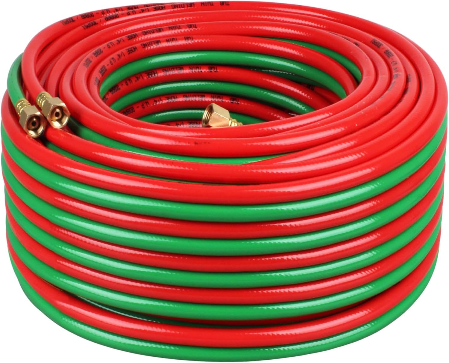 Oxygen Acetylene Hose 1/4-Inch x 100FT with 9/16"-18 B Fitting for Welding