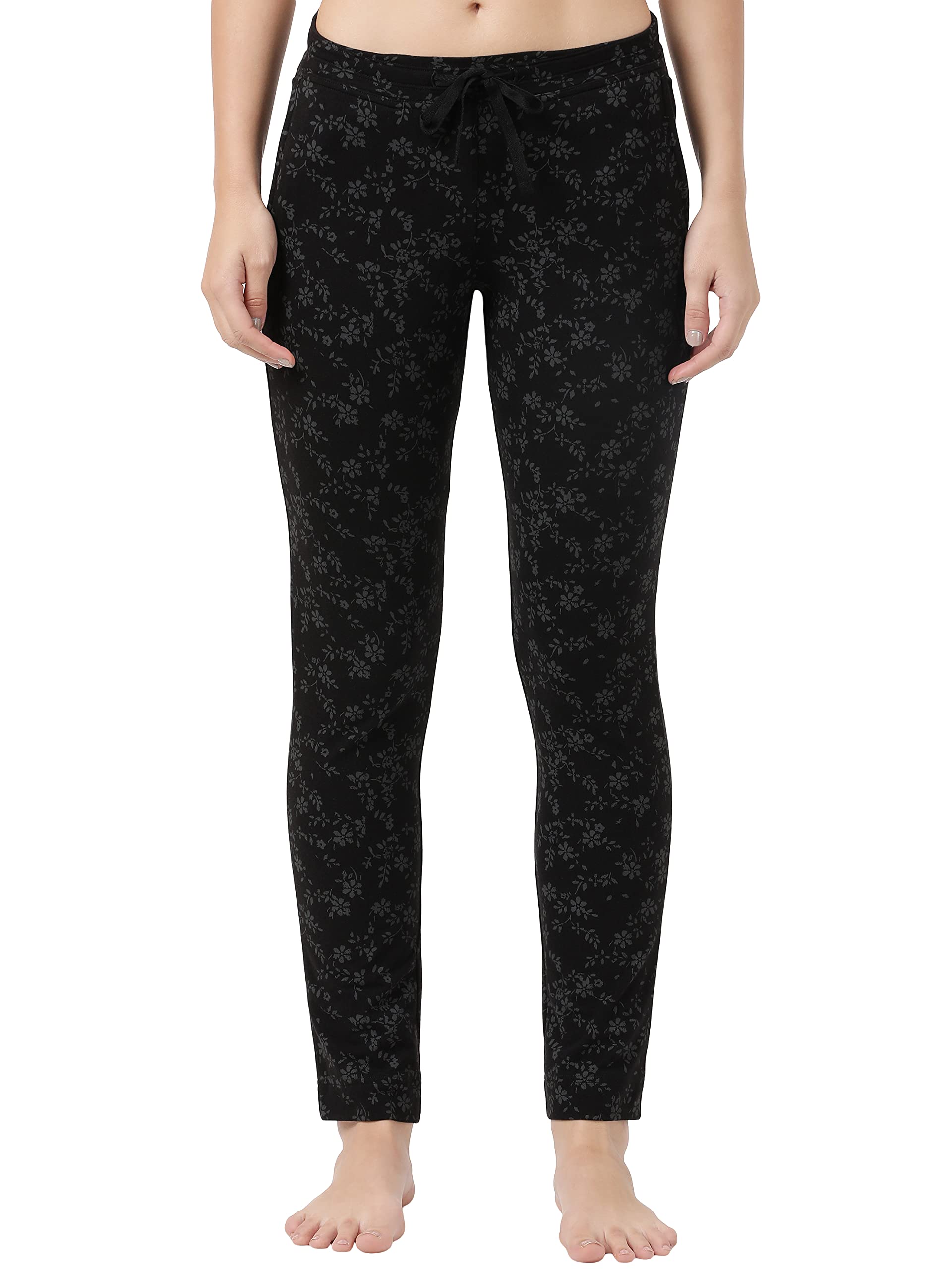 jockey Women's Regular Fit Cotton Capri (1301_Black Printed_XL_Black_XL)-picture-18