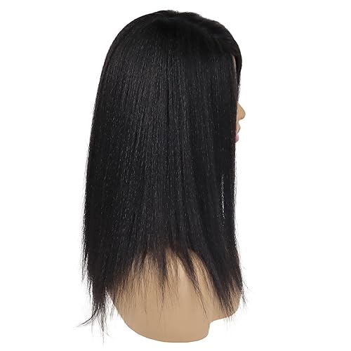 Miniatura 5 de GNIMEGIL Pelucas lacias tipo afro de 22 pulgadas de largo para mujeres negras, pelucas de cabello grueso natural y flexible, pelucas de cabello afro