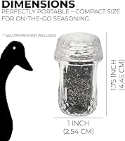 Vista 2 de 18 saleros y pimenteros vacíos – 1.75 x 1 pulgada – Plástico de aspecto cristalino para fiestas, eventos y viajes