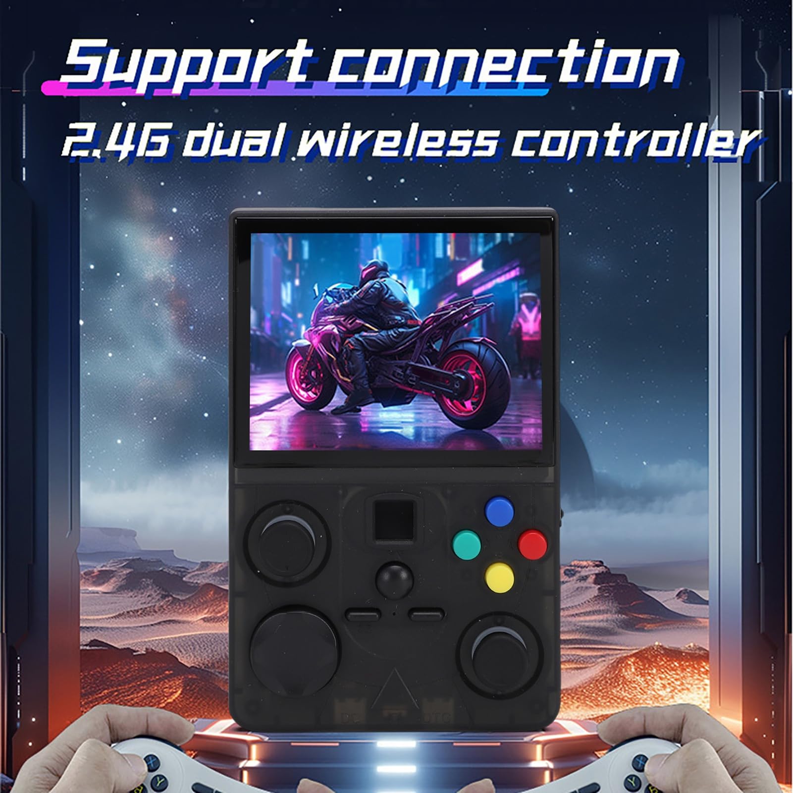 Consola de Juegos Portátil Retro con Pantalla MIPI de Alta Definición de 3,5 Pulgadas para Juegos Portátiles en Casa y en Viajes, Soporte de Joystick Dual para, Adecuado para Jugadores de