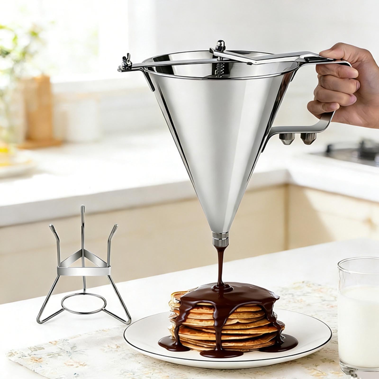 Dispensador de para Panqueques, Embudo para Repostería para Preparar Muffins Y Salsas.