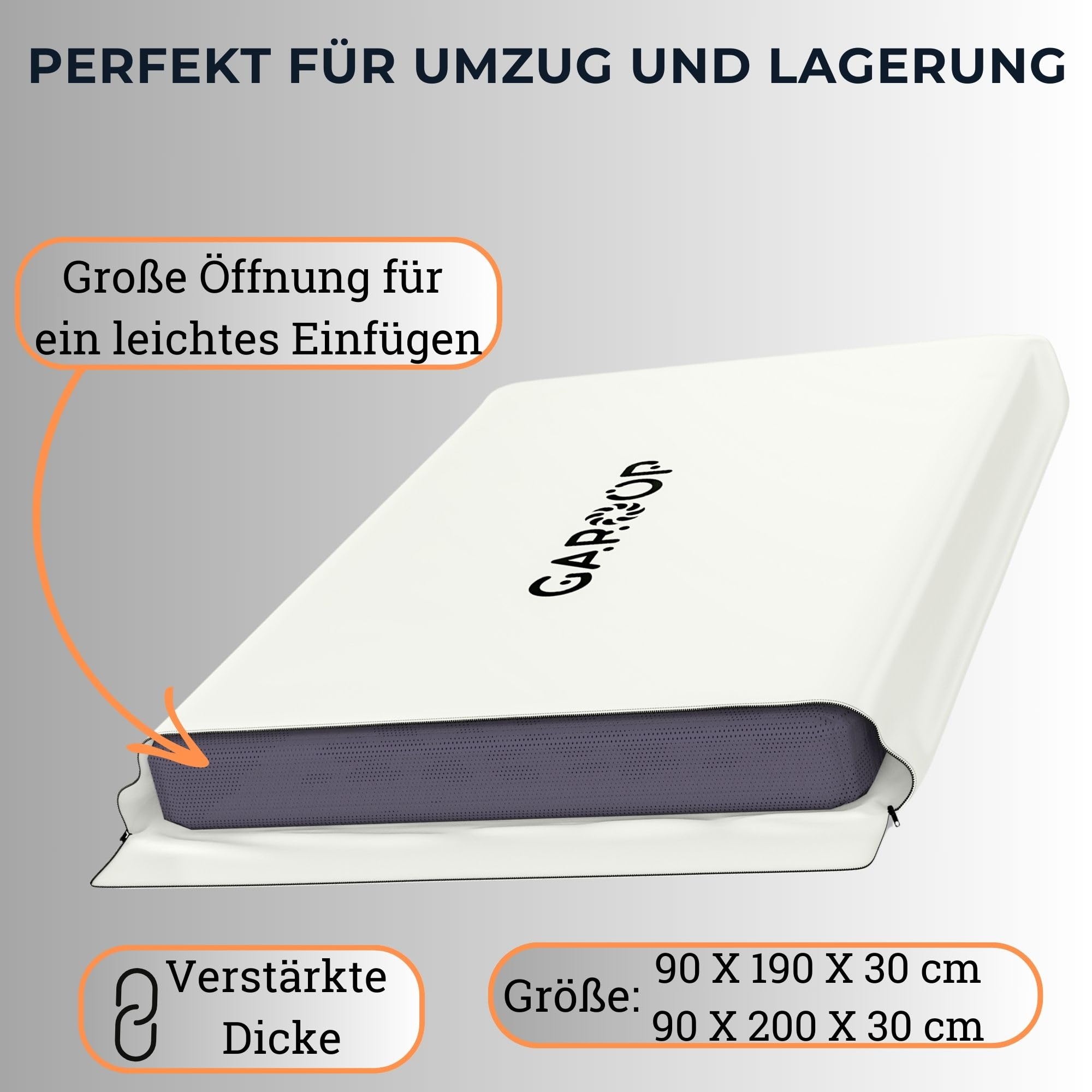Produktbild von Outdoor Matratzenbezug Mattysafe Matratzen-Schutzhülle 90x200cm - Wasserdicht Mit 8 Griffen Für Umzug & Lagerung Matratzen Verpackung