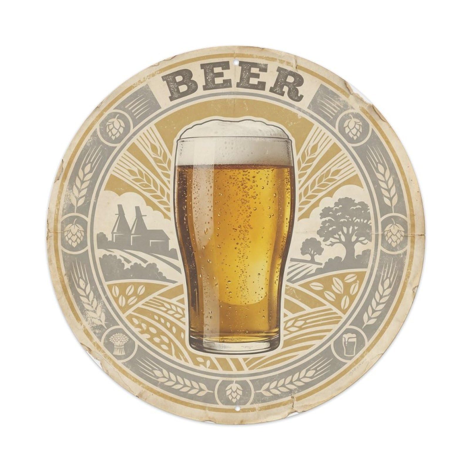 Pub Brewery Beer Culture British Travel Silkscreen Metal Tin Sign