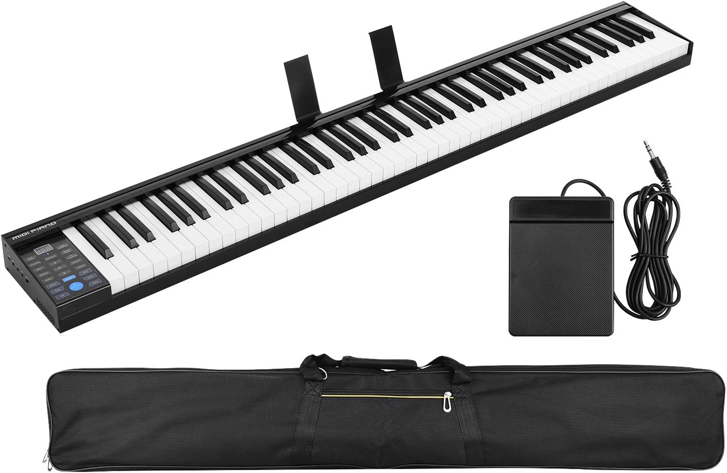 88 Keys Digital Electronic Piano Keyboard MIDI Output Builtin Stereo Speakers Light Strip with