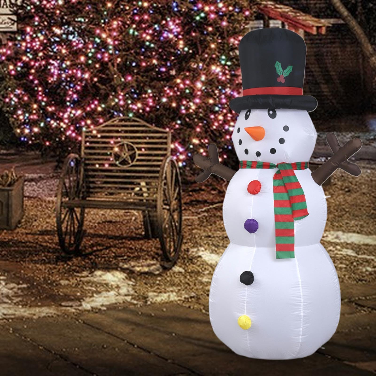 Muñeco De Nieve Inflable Inflables Gigantes De 2.38 M