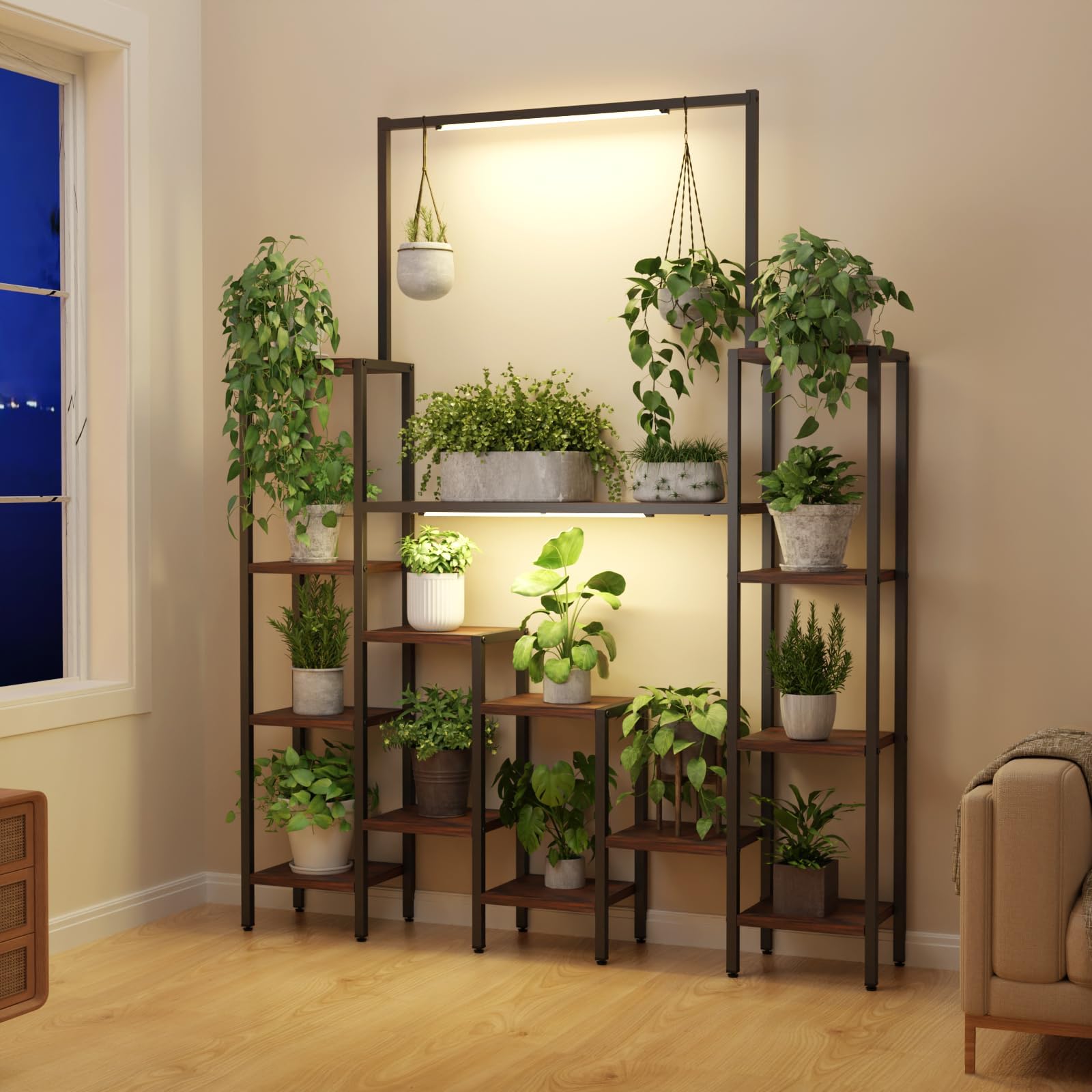 Amazon.com: homegroove Tall Plant Stand Indoor, 6 Tiered Metal Plant ...