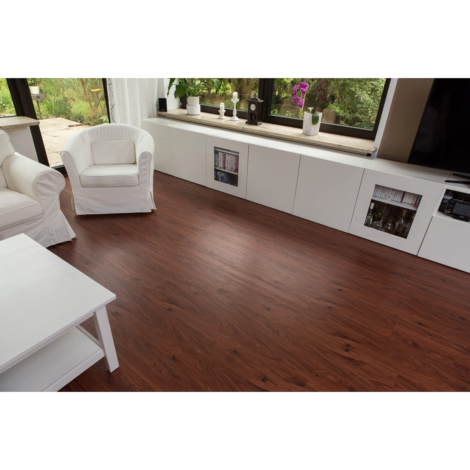 STILISTA Vinyl Laminat Dielen, 15 Dekors Wählbar, 5,07 oder 20 m², Rutschfest, Wasserfest, Schwer Entflammbar - 5,07 m² Ulme Natur