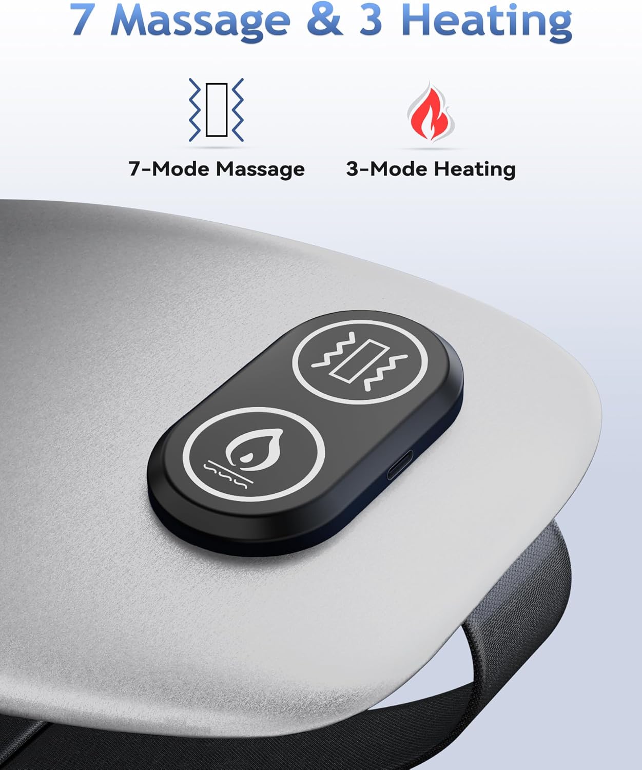 Heated Eye Mask with Massager, Cordless Silk Heating Eye Mask for Dry Eyes, Electric Warm Eye Compress for Sleep, Stye, Eyestrain, Washable Eye Heating Pad for Travel, Office, Home, Rechargeable