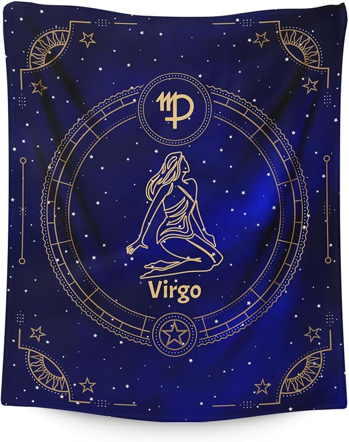 Virgo Blanket, 12 Horoscope Astrology Throw Blankets Constellations Blanket, Gift for Constellations Lovers, 60