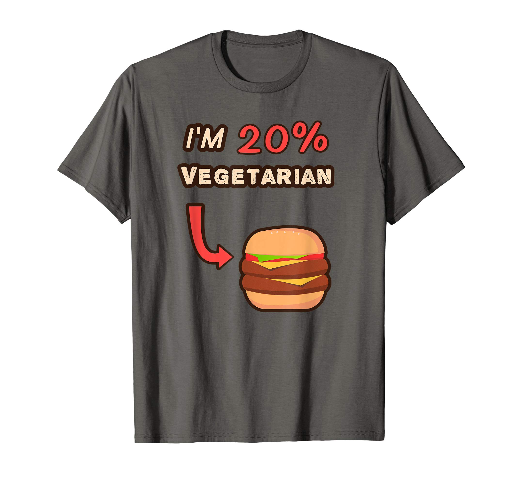 AKs CubeI'm 20% Vegetarian - Cheese Burger humor design T-Shirt
