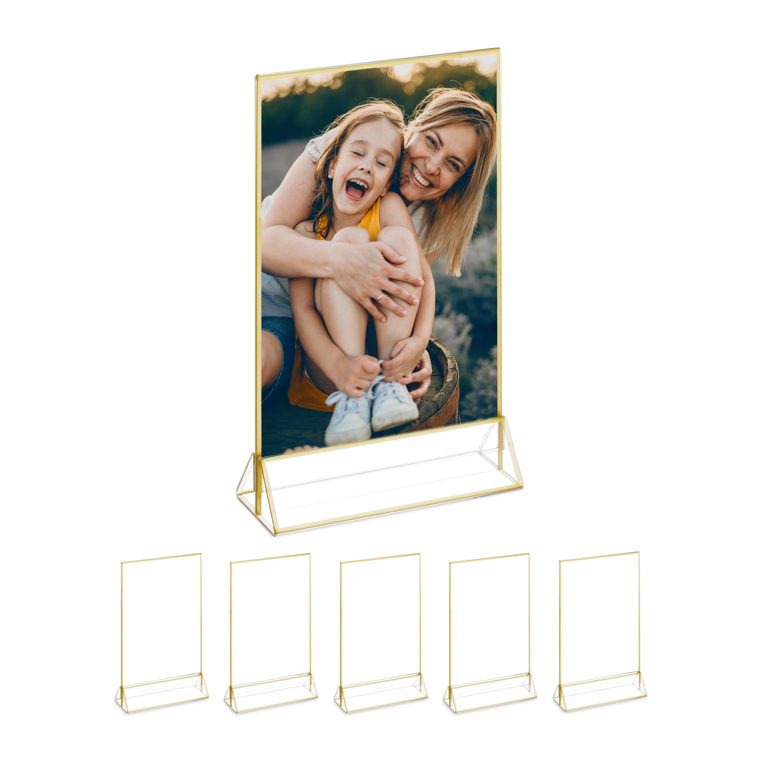 CAASFOOY Lot de 8 présentoirs de table,porte-alertes de table acrylique CAASFOOY Lot de 8 présentoirs de table,porte-alertes de table acrylique