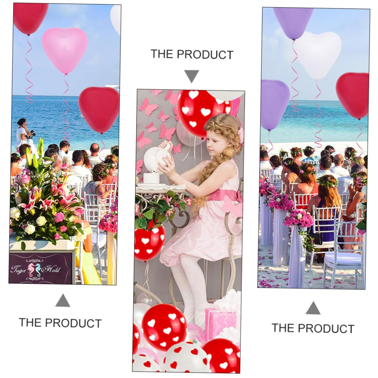 Abaodam 3juegos Globos De Forma De Para Decoración De San Valentín Bodas y Rojo y Perfectos Para Recuerdos