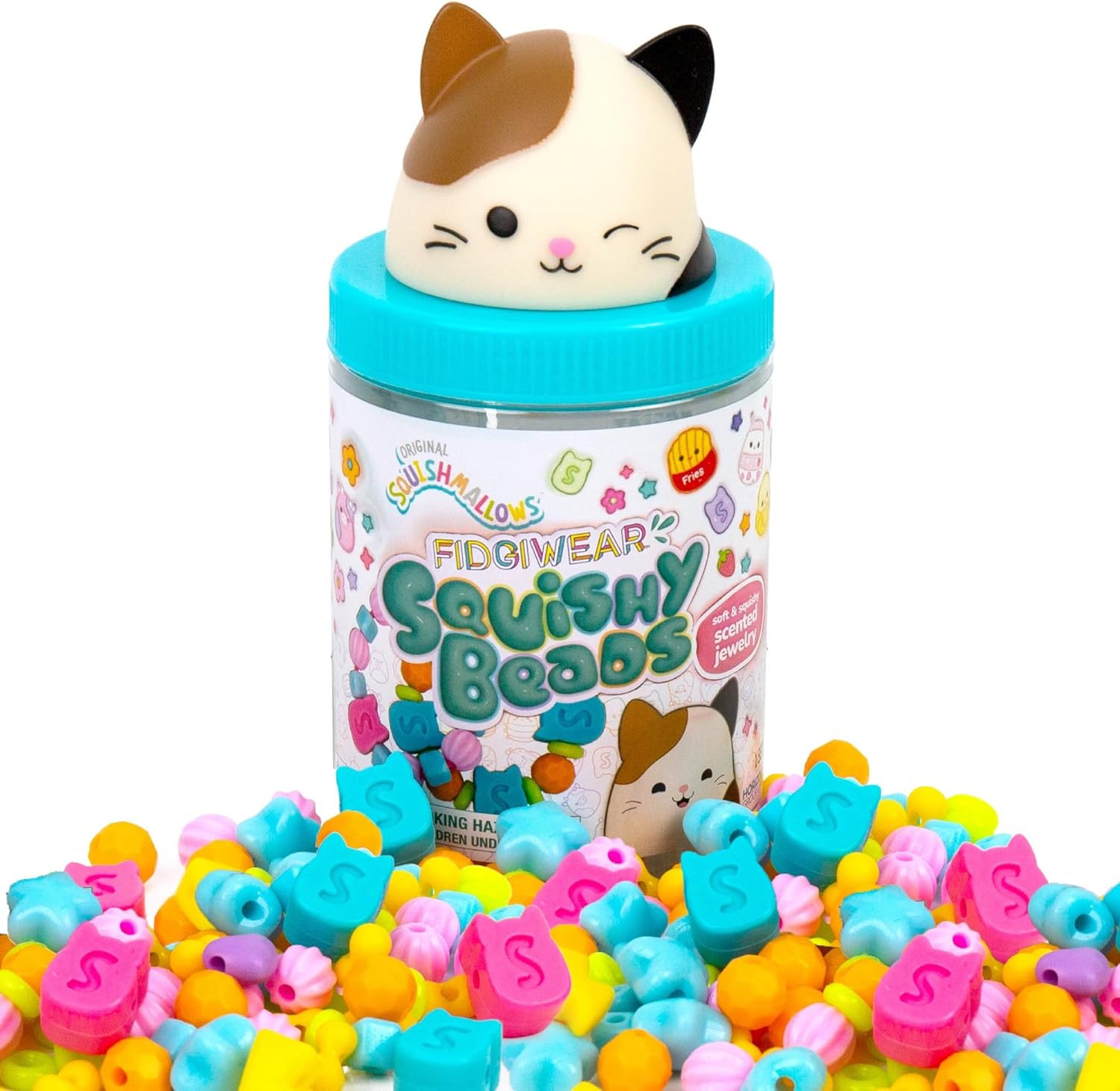 Fidgiwear Squishy Beads, Create Soft Squishy Fidget Jewelry with Reusable, Stretchy Cords