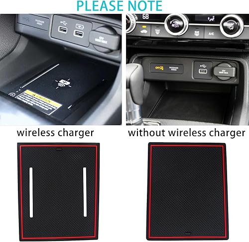 Miniatura 4 de LOCOY Forro de consola central para Honda Civic 2022 2023 2024 11 generación, tapete para portavasos de vasos, almohadilla de ranura de puerta,