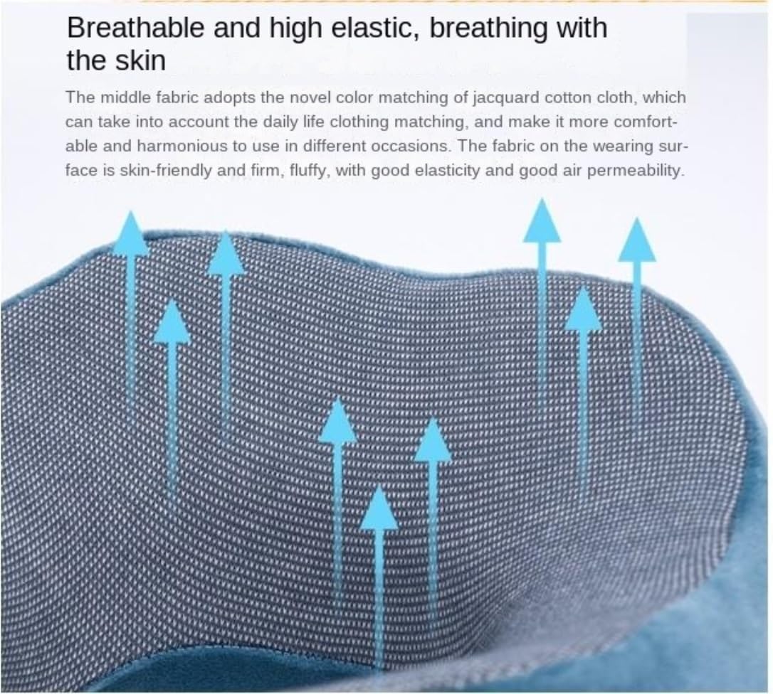 Poduszka Podróżna Poduszka Podróżna Z Pianki Memory Foam, Bawełniana Poduszka Podróżna Na Szyję Ze Zdejmowanym Pokrowcem Do Samolotu Poduszka na Kark(Bruin)