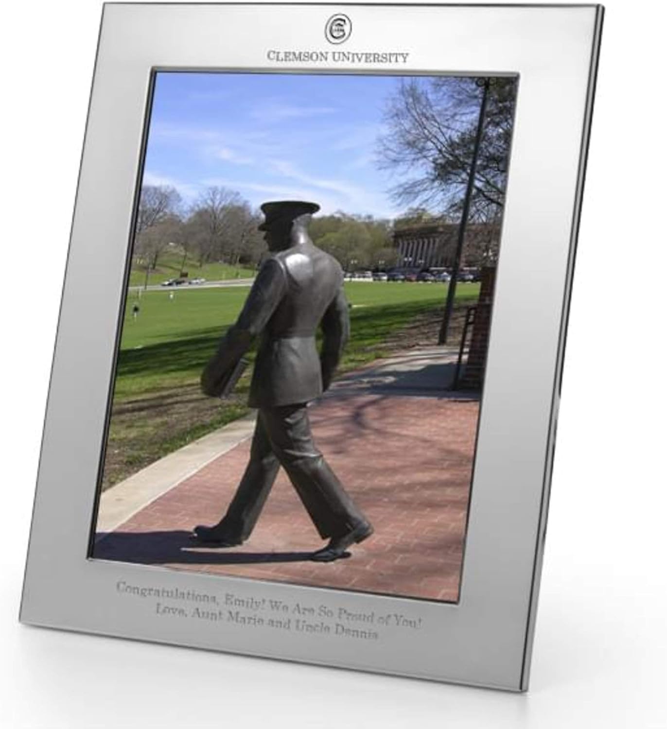 M. LA HART Clemson Polished Pewter 8x10 Picture Frame