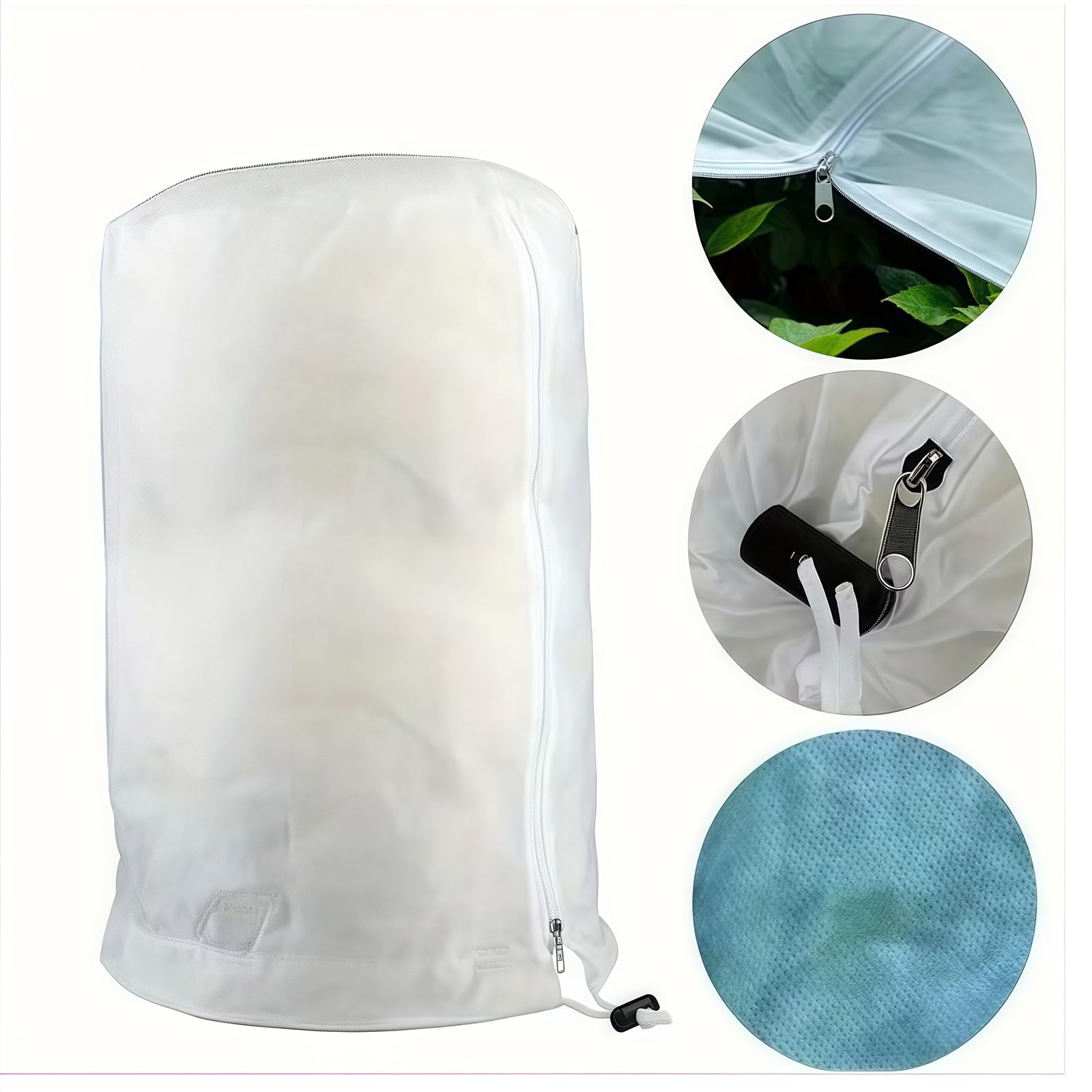 Confezione Da 4 Coperture Botaniche Antigelo, Copertura per Arbusti con Coulisse e Cerniera, Adatte per Giardini, Terrazze, Serre, Ortaggi, Fiori(120x180cm)
