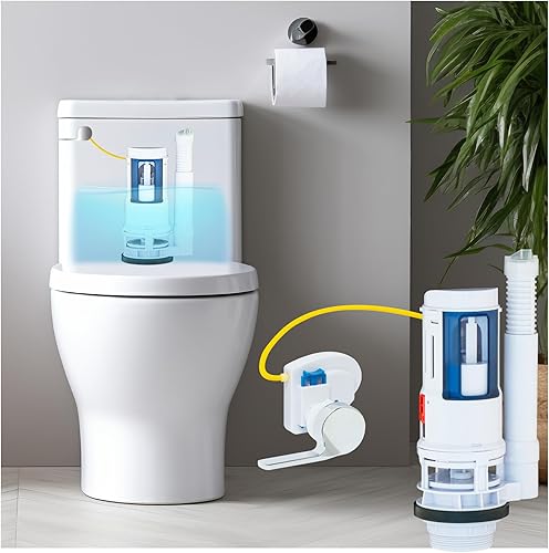 Válvula de descarga doble de 2 pulgadas, kit convertidor de mango de metal, kit de reparación de inodoro con certificación UPC y CUPC, para uso con