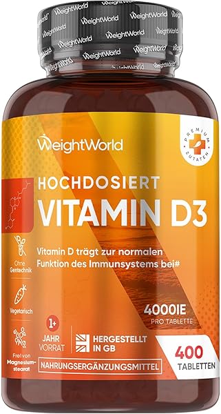 WeightWorld Vitamin D3 4000 IU 400 Tabletten