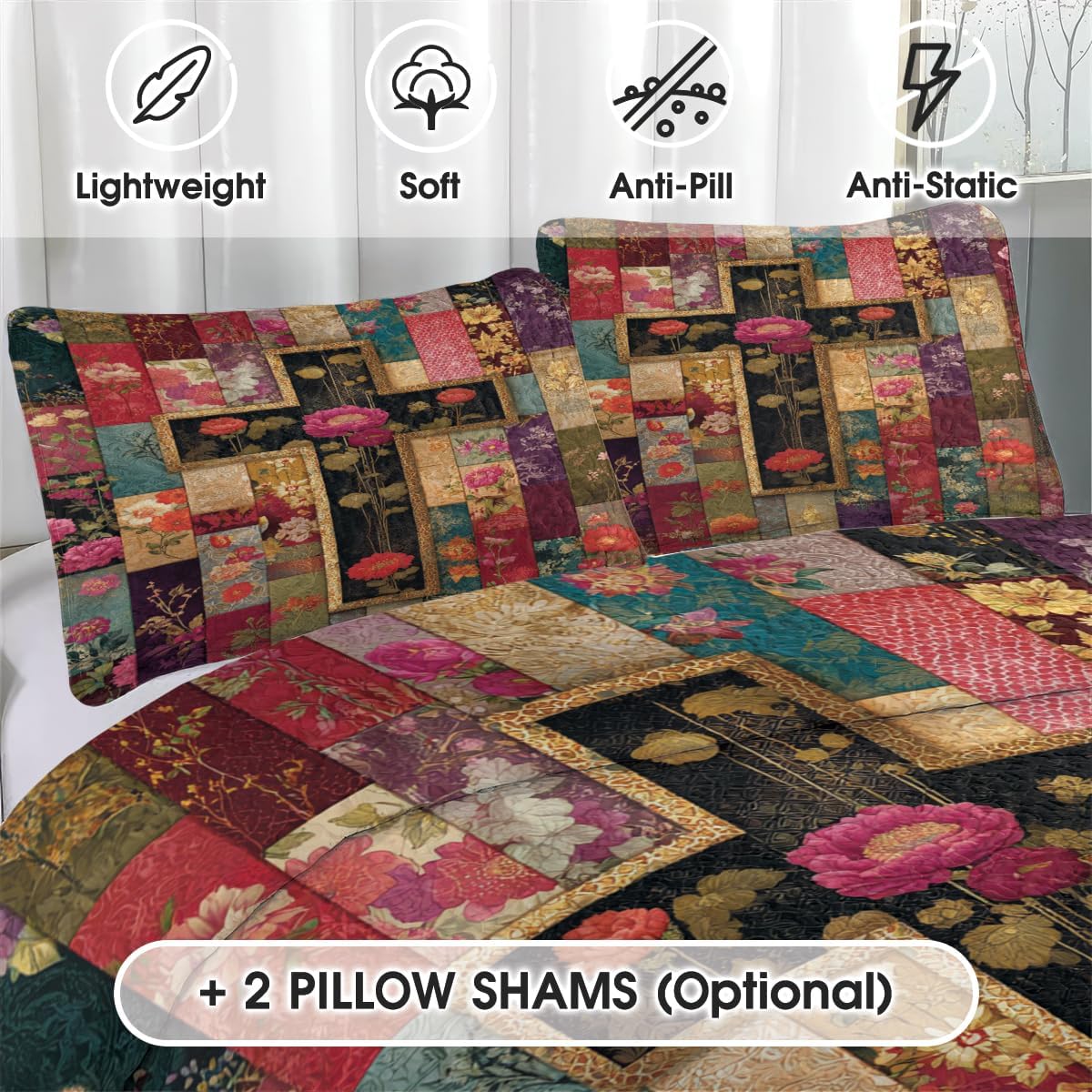 Personalized Faith Cross Premium Quilt – Custom Name Christian Quilt, Religious Comforter Patchwork Blanket with Cross, Scripture Verse, Floral Sunflower Bedding Gift Decor (Faith Cross 02)