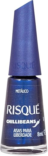 Esmalte Azul Risqué & Chilli Beans Asas para Liberdade Metálico 8ml