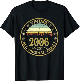 Birthday 365 Vintage 2006 Original Parts Birthday Gift Camiseta