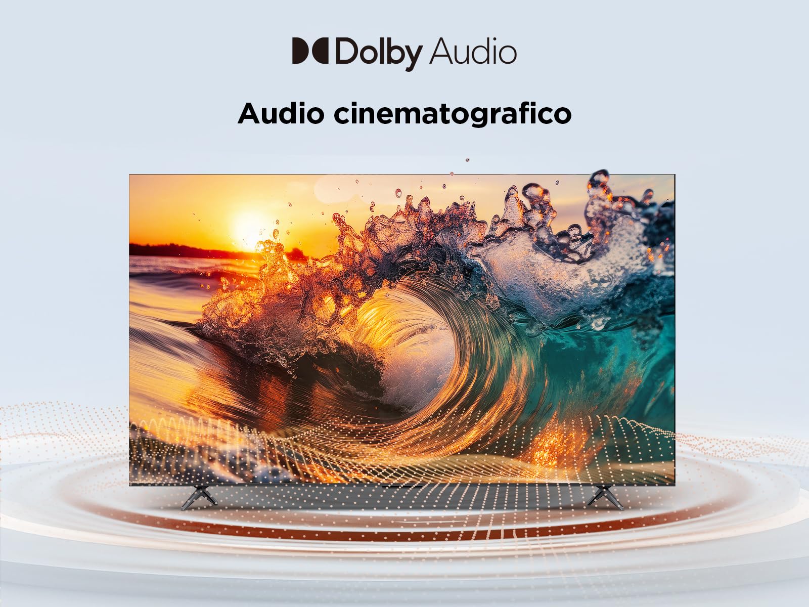 TCL 65P6K TV LED Direct da 65", TV HDR 4K, Smart TV con tecnologia Google TV (Dolby Audio, Motion Clarity, compatibile con Google Assistant e Alexa)