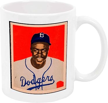 Jackie Robinson Coffee Mug - Classic Vintage Baseball Ceramic Cup, Gift Idea for Sports Fans/Players, Birthday/Christmas/Holiday Present for Men/Women/Adults, 11 Oz