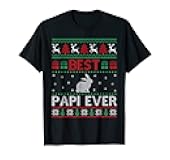 Mens Best Papi Ever Funny Group Matching Papi Christmas Pajamas T-Shirt