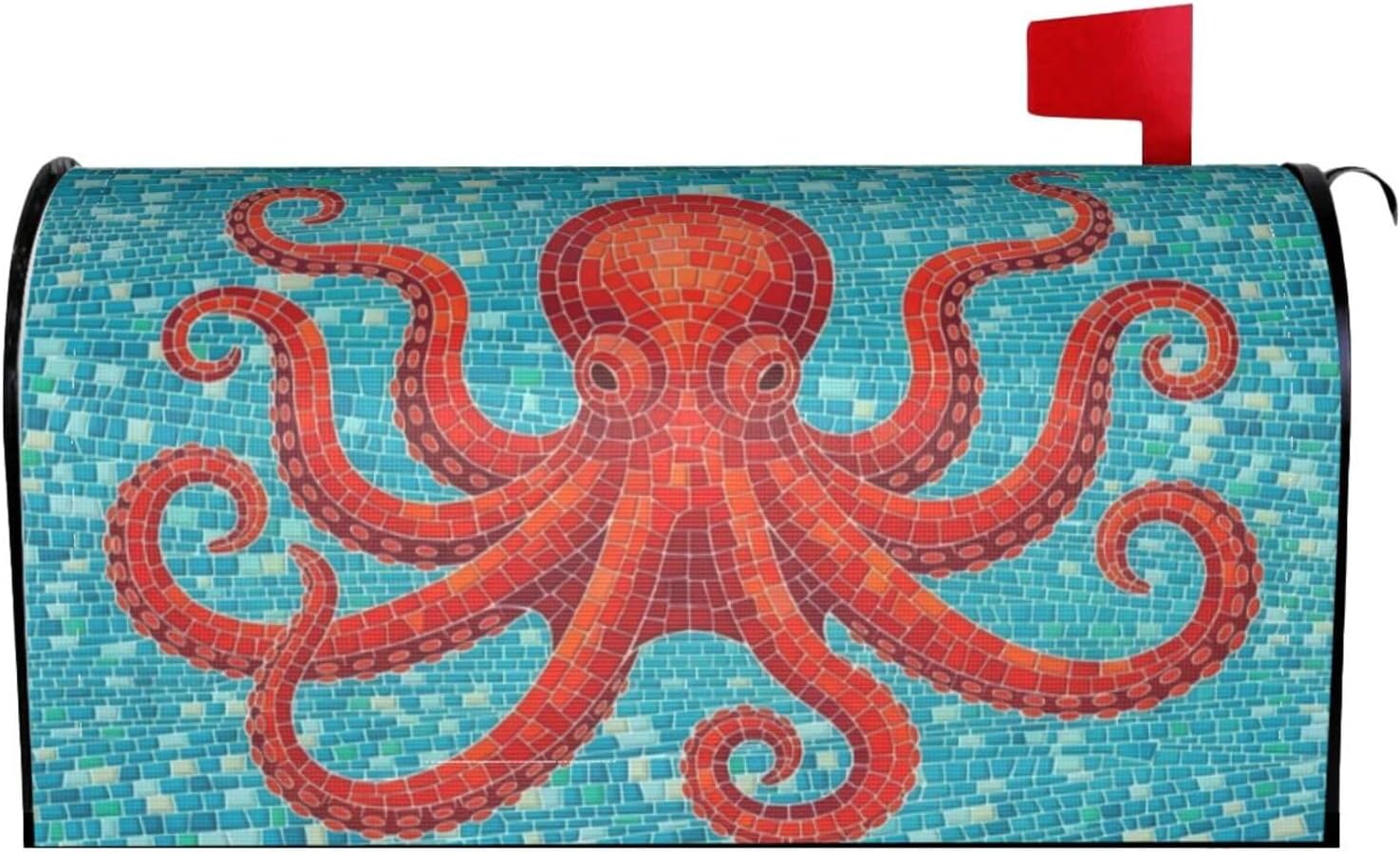 Octopus Mailbox Cover Magnetic Ocean Theme Waterproof Mailbox Wraps Post Letter Box Decor 21x18 in