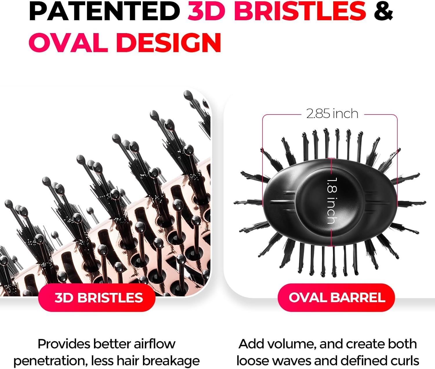 TYMO Hair Dryer Brush Blow Dryer Brush in One, 4 in 1 Ionic Hairdryer and Styler Volumizer with Oval Titanium Barrel, Hot Air Straightener for Smooth Frizz-Free Blowout, Gold - Image 4