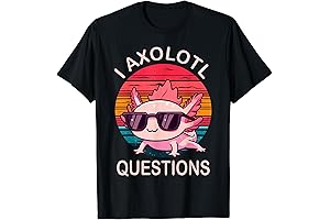 Funny I Axolotl Questions Gifts Axolotl Wearing Sunglasses T-Shirt