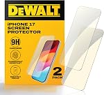 DEWALT Heavy Duty 9H+ Glass for iPhone 15 Pro Max Screen Protector, Military Grade Shatterproof & Durable, Screen Protector 15 Pro Max Tempered Glass, Anti-Fingerprint & Smudge Protection, 2 Pack