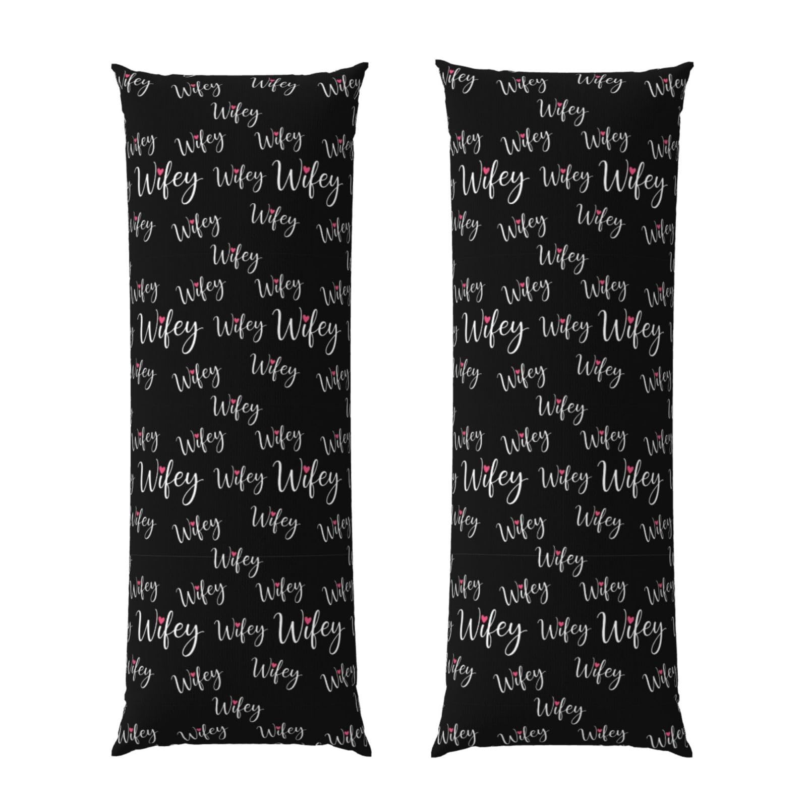 Body Pillowcase 20x54, Love Heart Bride Wifey, Premium Ultra Soft Pillow Cover with Zipper Closure, Breathable Bedding Protector for Men Women Bed Sofa