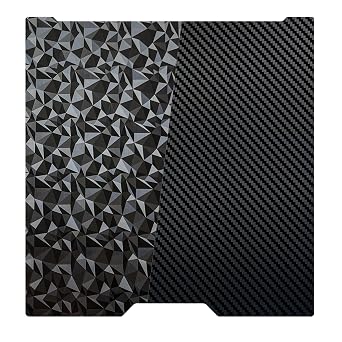 for Bambu Lab H2D/H2S Build Plate 355x346mm Double Sided PEO PET Build Plate Flexible Removable Spring Steel Heated Printing Bed Platform for Bambu Lab H2D 3D PrinterCarbon Fiber + Small Diamonds