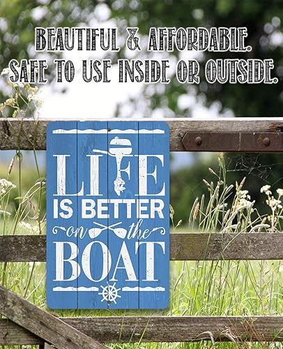 Miniatura 4 de Life Is Better On The Boat - Great Lake House Decor, Cabin and Lake Life Print, Lake Decorations for Summer Home, Boating and Fishing Sign, 12x18