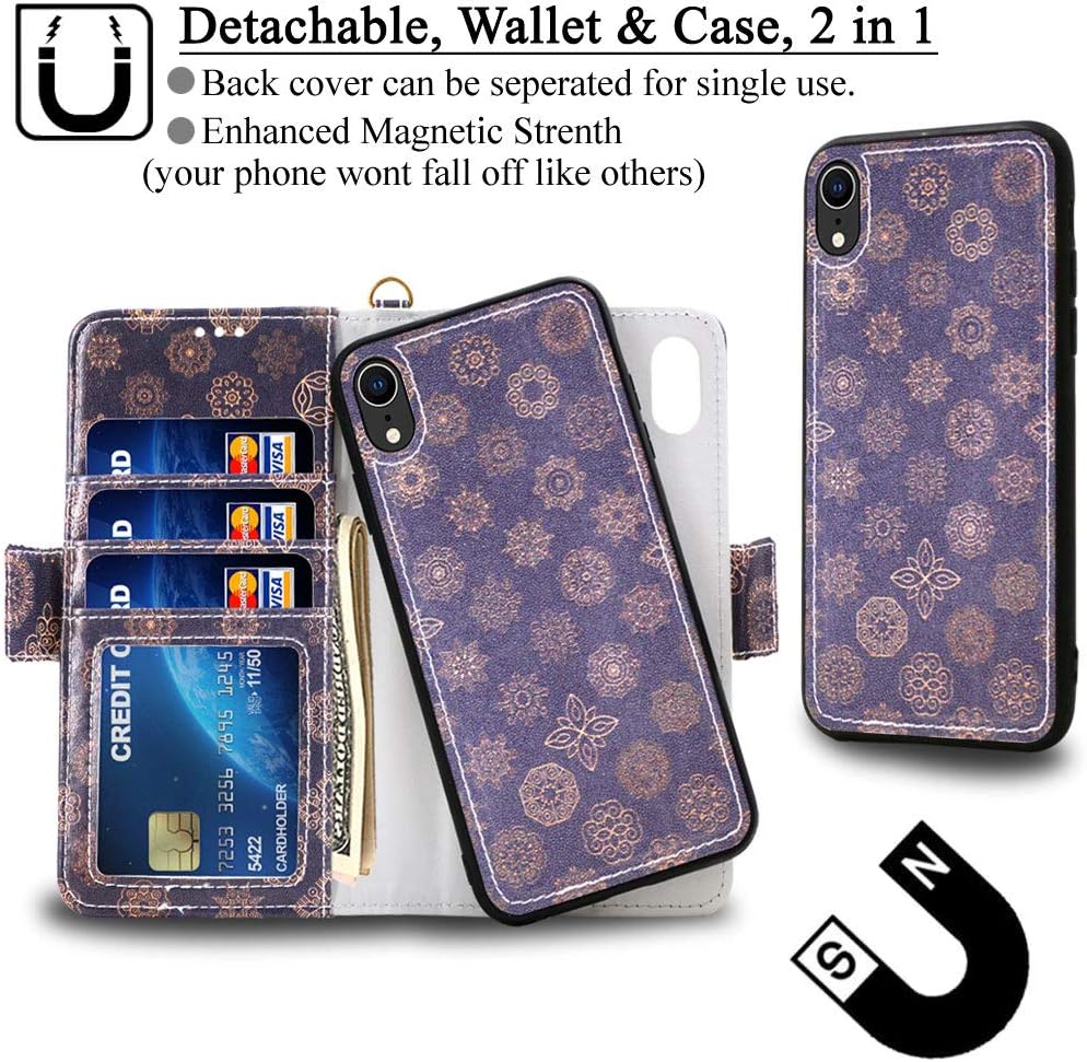 Promo 40% OFF Mefon iPhone XR Detachable Leather Wallet Case, with Tempered Glass and Wrist Strap, Enhanced Magnetic Closure, Card Slot, Kickstand, Luxury Flip Folio Cases for Apple iPhone XR 6.1 (Mandala 1) 🛒 Crazy Deals Mefon iPhone XR Detachable Leather Wallet Case, with Tempered Glass and Wrist Strap, Enhanced Magnetic Closure, Card Slot, Kickstand, Luxury Flip Folio Cases for Apple iPhone XR 6.1 (Mandala 1)