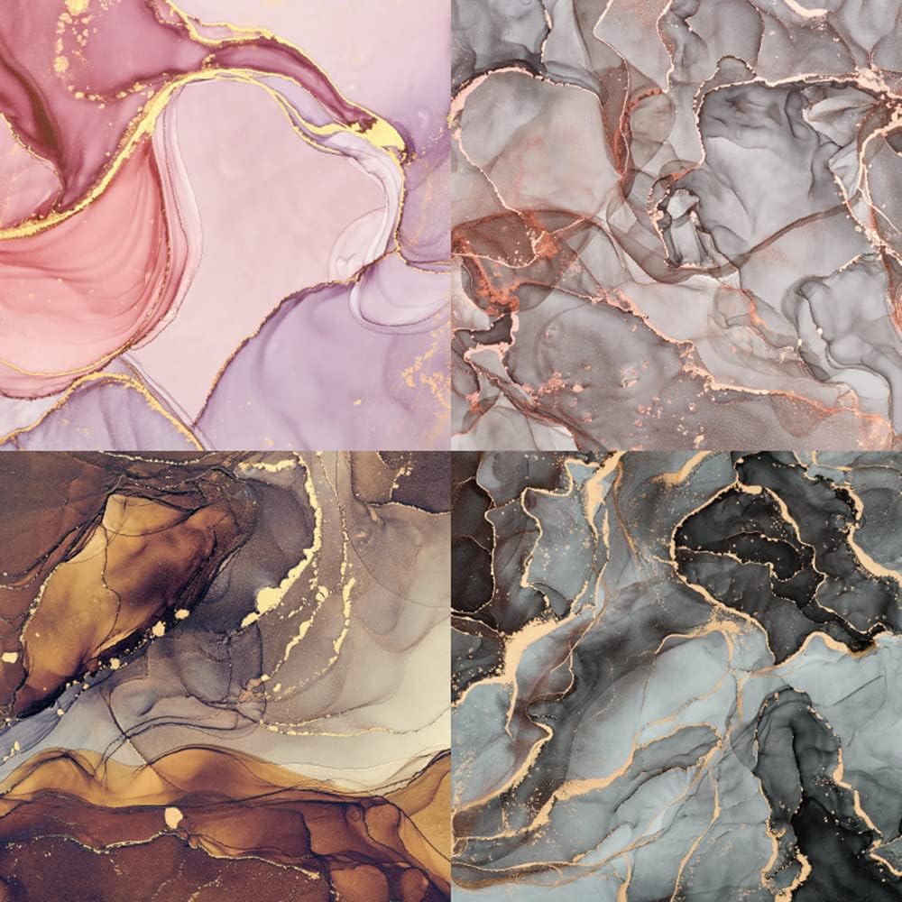 Scrapbooking Accessories Marble Pattern Bronzing Scrapbooking Cardstock Paper Pads Scrapbooking Supplies for Decorative Card 24 Sheets 6" x 6" (Marble) 4 71Fu0D8kvZL. AC SL1000