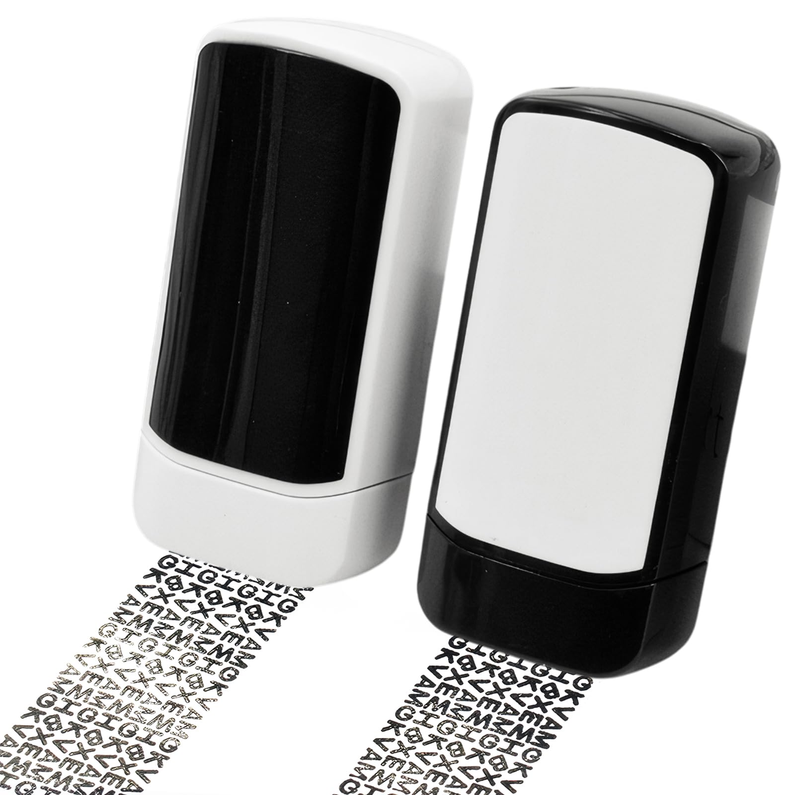 Excellaelite Black Data Defender 2 Pcs Address Blocker Stamp 30 * 63 * 20Mm Confidential Identity Theft Protection Roller Stamp
