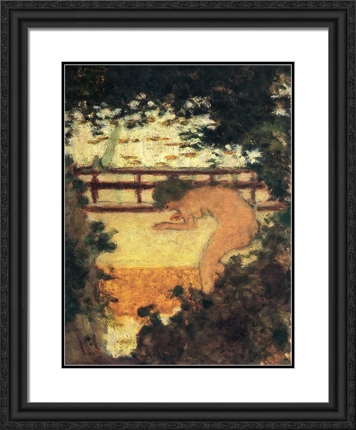 ArtDirect Bonnard, Pierre 20x24 Black Modern Framed Art Print Titled: The Beach