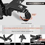 VEVOR Ruchoma podstawa do dużych obciążeń 680,3 kg, uniwersalny uchwyt z regulowanymi kółkami od 508 x 622,3 mm do 711 x 850 mm, kółka obrotowe, podstawa sprzętu do obróbki drewna pralka