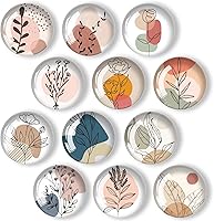 Vista 14 de 12 piezas de imanes de vidrio para nevera, calcomanía para nevera, imanes de nevera de flores de línea artística, decoración de imanes de nevera