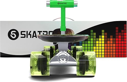 Miniatura 5 de Skatro - Monopatín modelo mini cruiser. Tablero de plástico de estilo retro de 22 x 6 pulgadas.Viene completo.