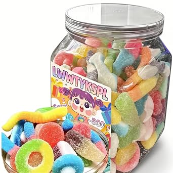 1.1 lb Gummy Candy Mix, Sour & Sweet Vegan Candy Sampler | 100% Gelatin-Free Authentic Gummy and Sour Treats