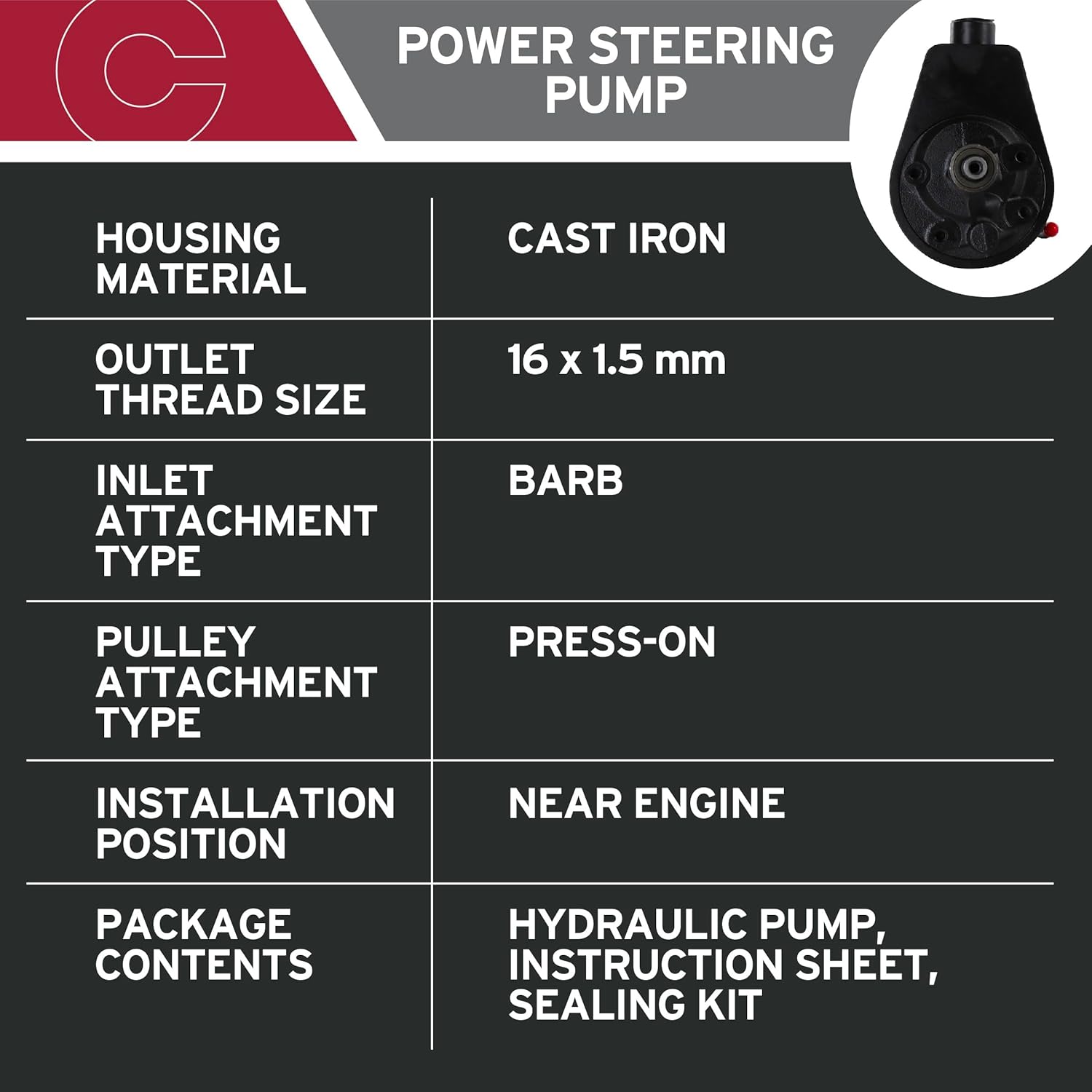Cardone 20-7953 Remanufactured Power Steering Pump with Reservoir (Renewed)