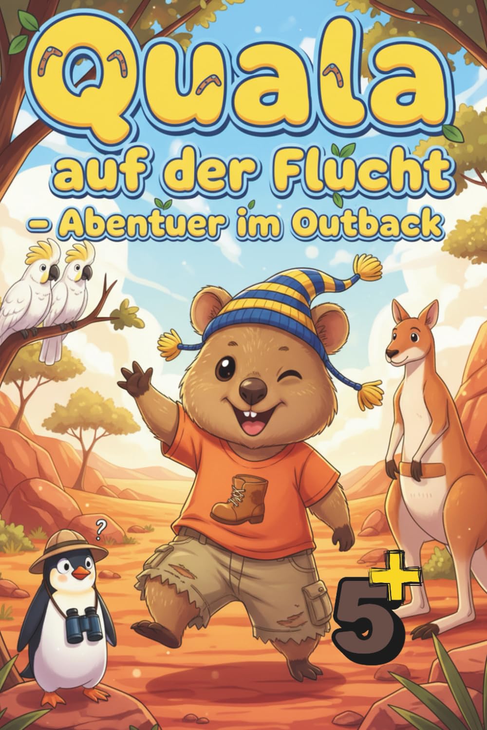 Malbuch für Kinder Quala auf der Flucht: Abenteuer im Outback