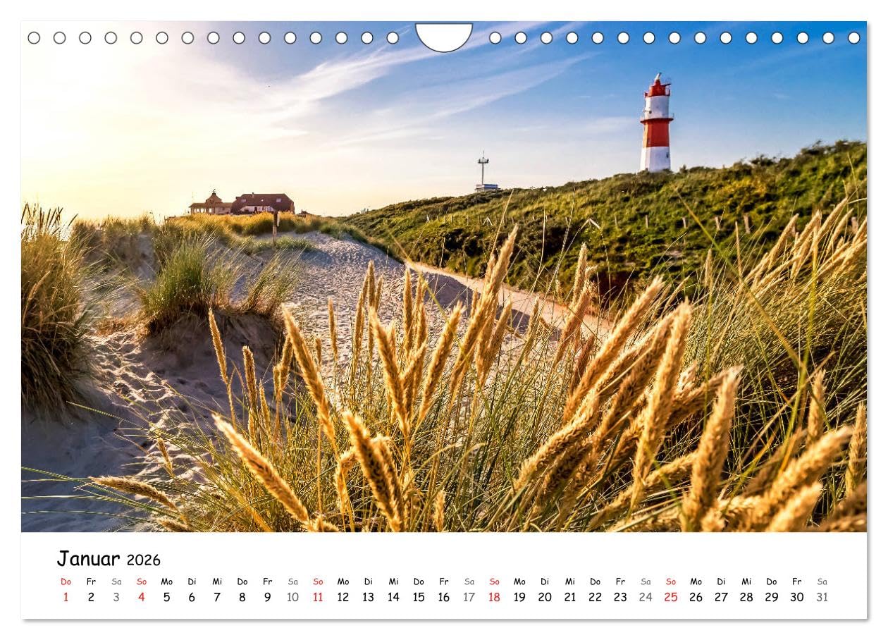 Borkum, bezaubernde Nordseeinsel (Wandkalender 2026 DIN A4 quer), CALVENDO Monatskalender: Berauschende Augenblicke der Nordseeinsel (CALVENDO Orte)