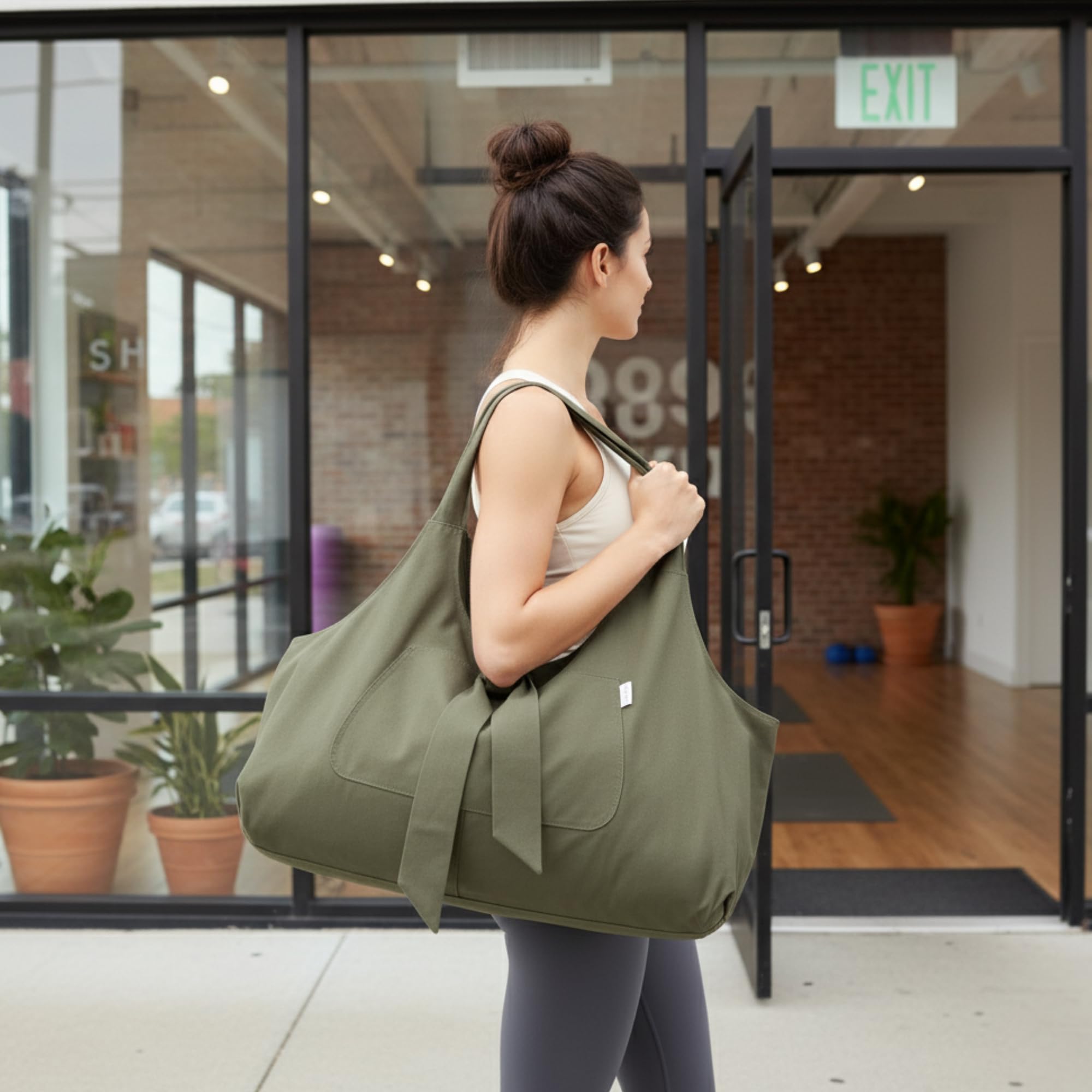 Yogiii Bolsa grande para Esterilla de Yoga, Bolsa grande para Esterilla de Yoga con Bolsillo Lateral